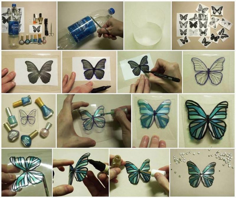 Бабочка из пластиковой бутылки | Дизайн / интерьер / стиль