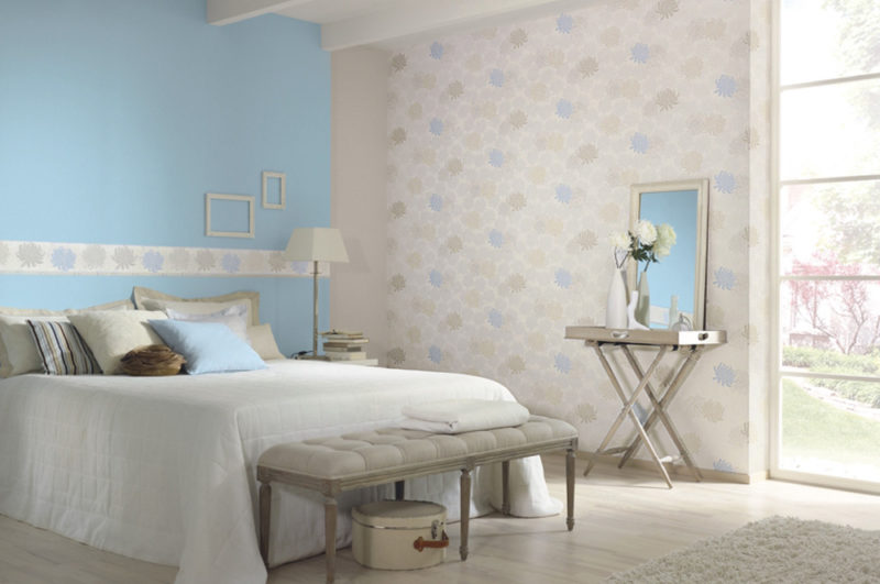 Комбинирование обоев двух цветов