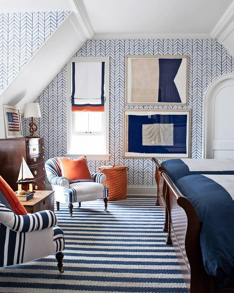 Комбинирование обоев двух цветов