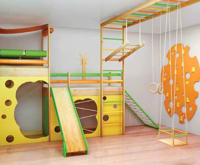 Детский спортивный уголок для детей в квартиру - комплекс для дома купить в СПб