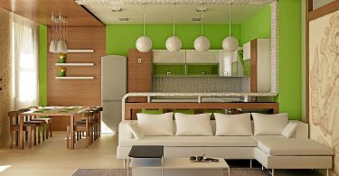 дизайн кухни-гостиной