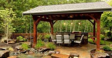 беседка с мангалом