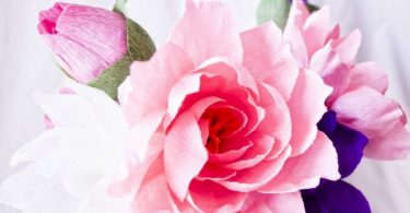 Цветы из гофрированной бумаги