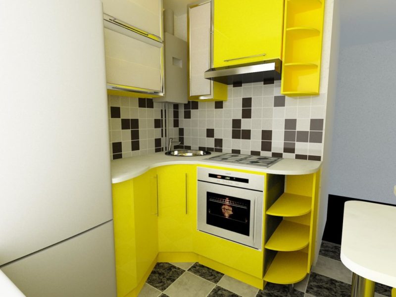 Кухня в хрущевке 6 кв м дизайн без холодильника