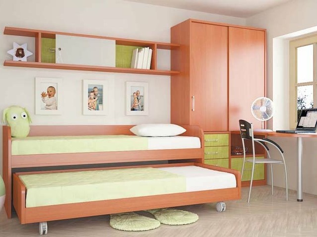 Выдвижные кровати в детской