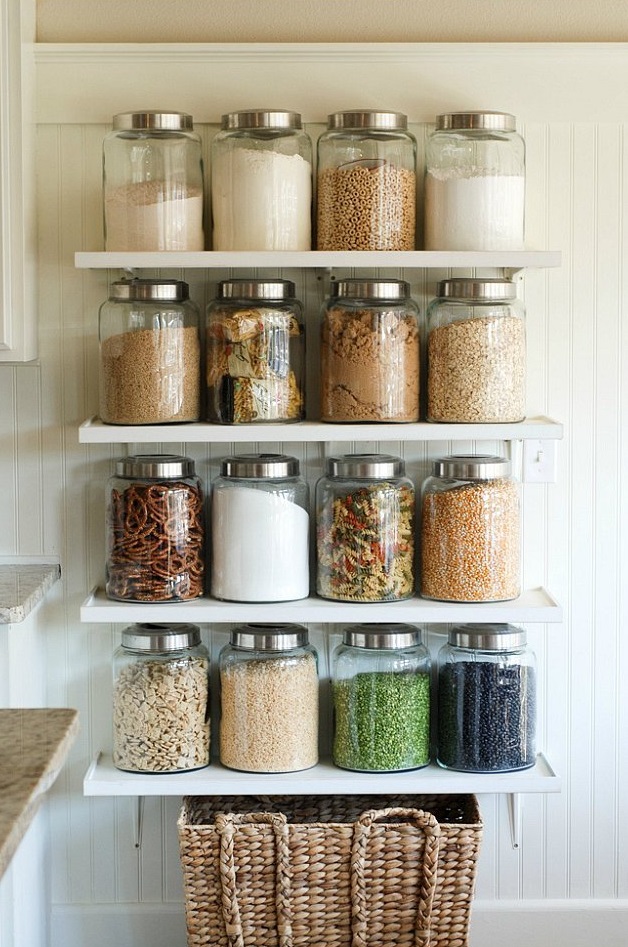 Украшение кухни банками со специями