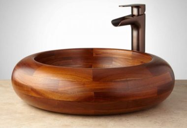 Деревянные раковины на столешницу