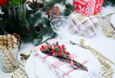 оформление стола к новому году