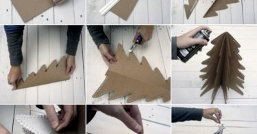 Елка из картона