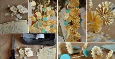 Гирлянда из страниц старой книги