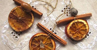 елочная игрушки из сушеных апельсинов